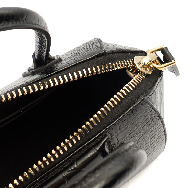 Picture of Givenchy Top Handle Antigona - Mini in Black, Exotic Effect Leather