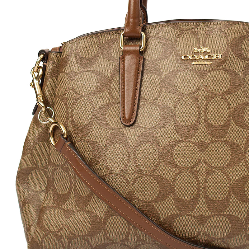 Picture of Coach Cross Body Rowan Satchel in Brown, Leather