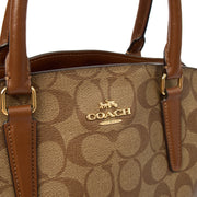 Picture of Coach Cross Body Rowan Satchel in Brown, Leather