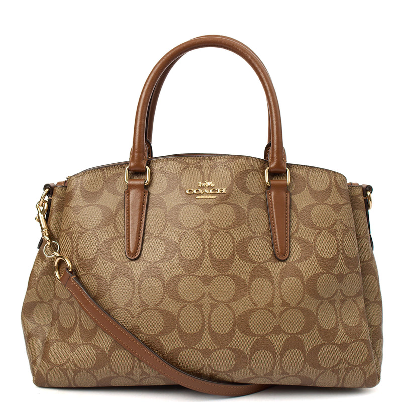 Picture of Coach Cross Body Rowan Satchel in Brown, Leather
