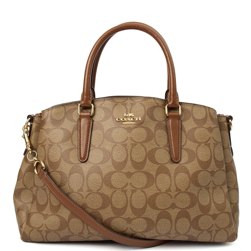 Picture of Coach Cross Body Rowan Satchel in Brown, Leather