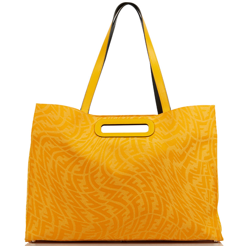 Picture of Fendi Tote Shopper Bag in Yellow, Fabric