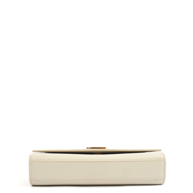 Picture of Saint Laurent Cross Body Kate Small in White, Calfskin Leather