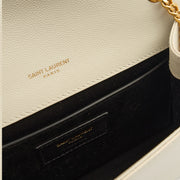 Picture of Saint Laurent Cross Body Kate Small in White, Calfskin Leather