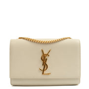 Picture of Saint Laurent Cross Body Kate Small in White, Calfskin Leather