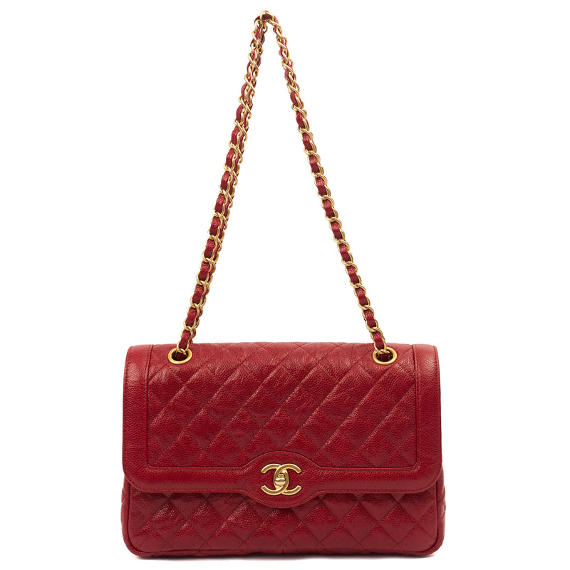 Picture of Chanel Shoulder Bag Flap Bag in Red, Caviar Leather