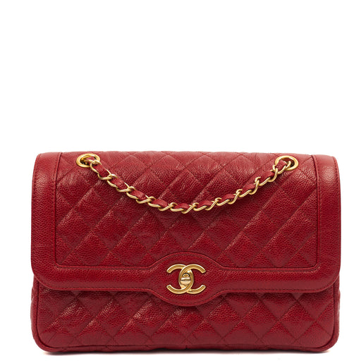 Picture of Chanel Shoulder Bag Flap Bag in Red, Caviar Leather