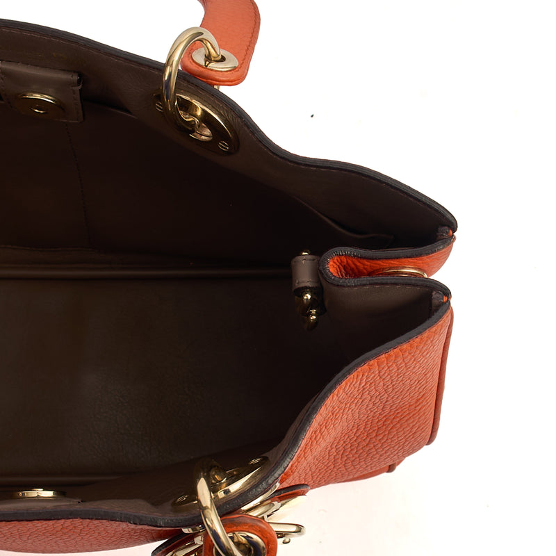 Picture of Christian Dior Tote Diorissimo tote in Orange, Leather