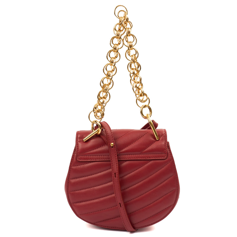 Picture of Chloe Cross Body Drew - Mini in Red, Calfskin Leather