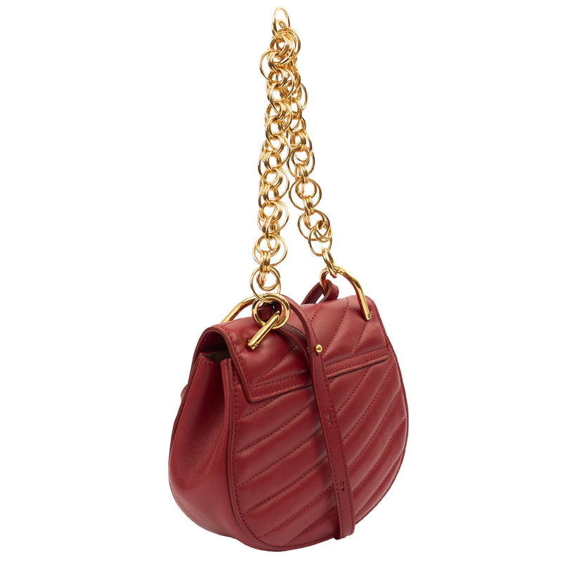 Picture of Chloe Cross Body Drew - Mini in Red, Calfskin Leather