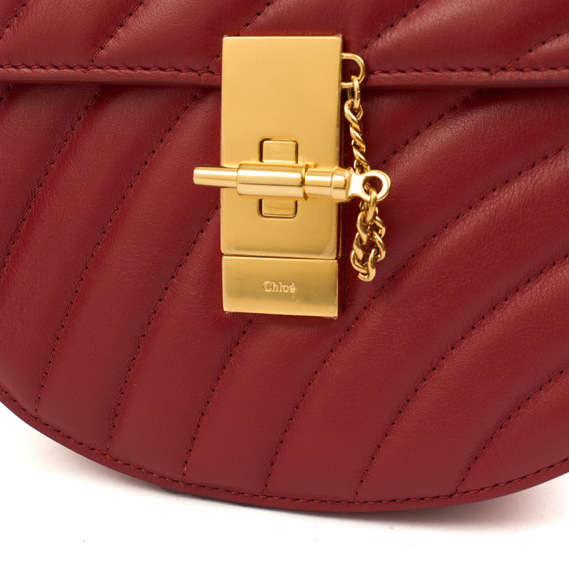 Picture of Chloe Cross Body Drew - Mini in Red, Calfskin Leather