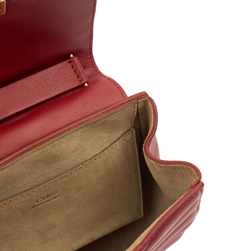 Picture of Chloe Cross Body Drew - Mini in Red, Calfskin Leather