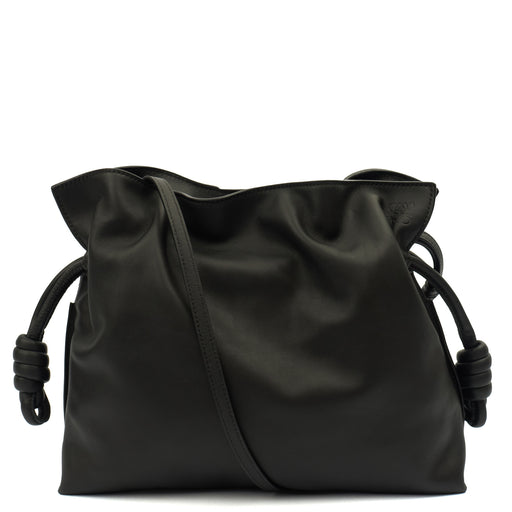 Picture of Loewe Tote Flamenco in Black, Leather