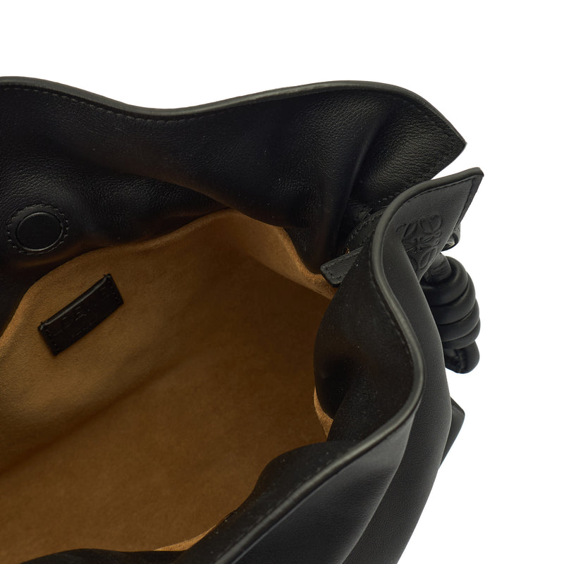 Picture of Loewe Tote Flamenco in Black, Leather