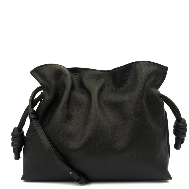 Picture of Loewe Tote Flamenco in Black, Leather