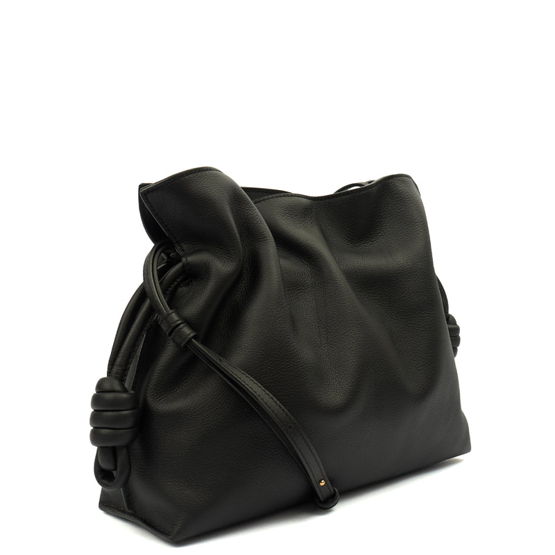 Picture of Loewe Tote Flamenco in Black, Leather