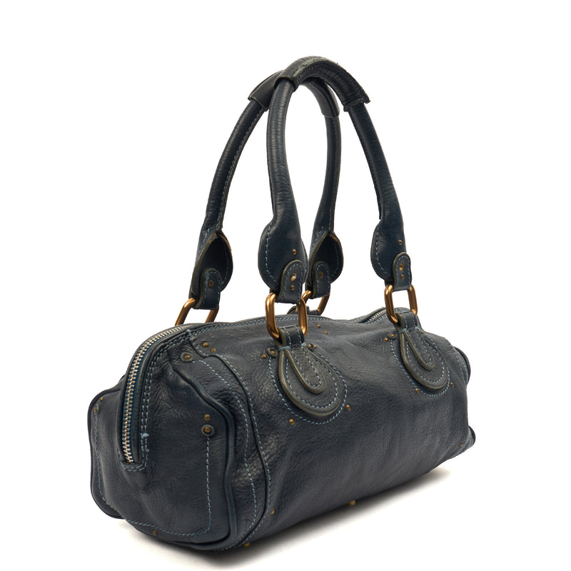 Picture of Chloe Shoulder Bag Paddington - Small in Blue, Leather