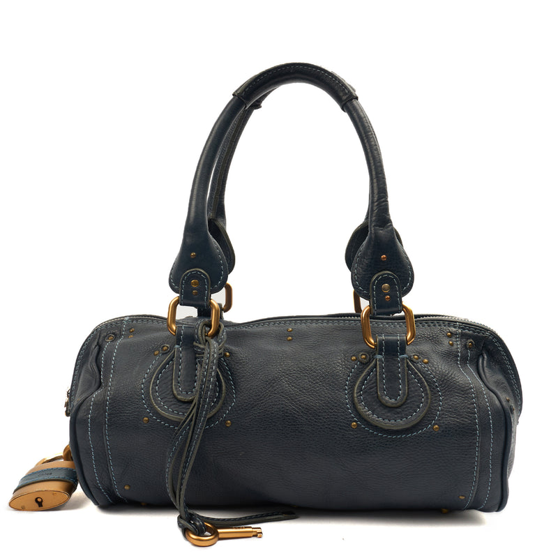 Picture of Chloe Shoulder Bag Paddington - Small in Blue, Leather