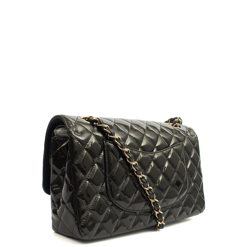Picture of Chanel Shoulder Bag Classic Double Flap - Medium in Black, Patent Leather