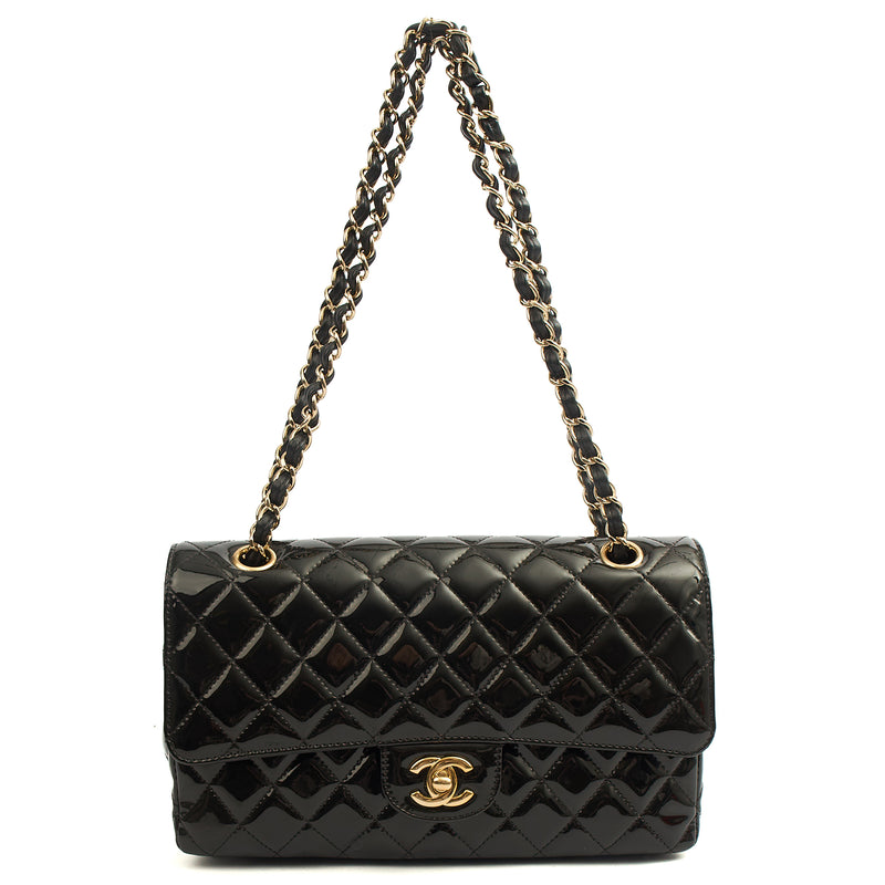 Picture of Chanel Shoulder Bag Classic Double Flap - Medium in Black, Patent Leather