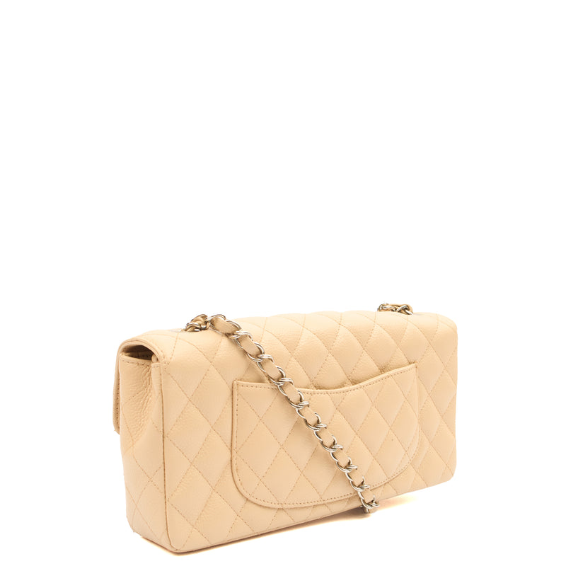 Picture of Chanel Shoulder Bag Classic - East West in Neutral, Caviar Leather