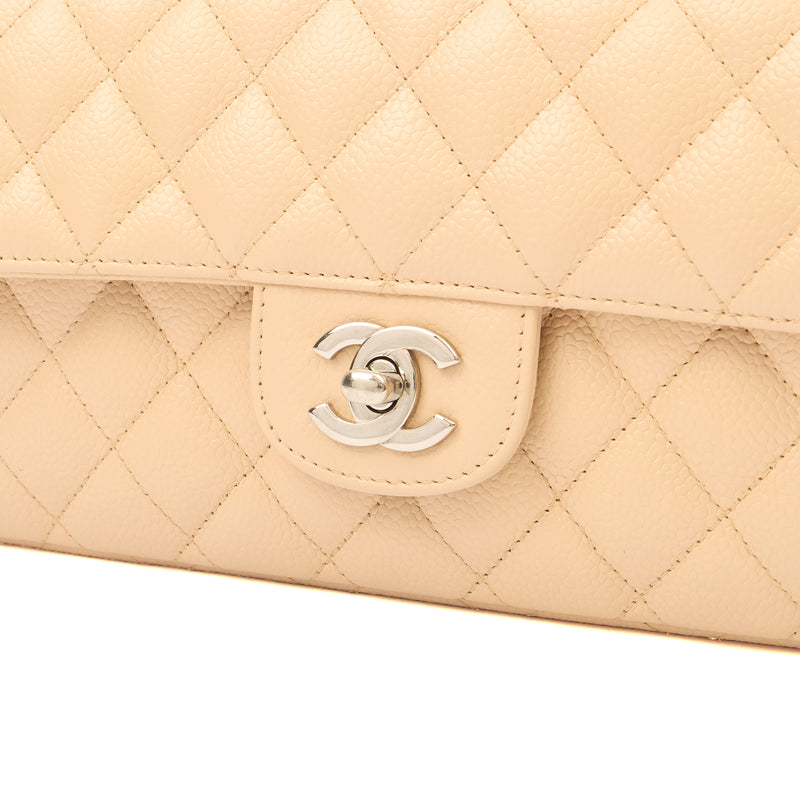 Picture of Chanel Shoulder Bag Classic - East West in Neutral, Caviar Leather
