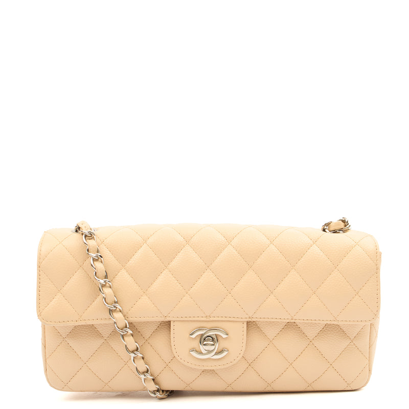 Picture of Chanel Shoulder Bag Classic - East West in Neutral, Caviar Leather