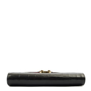 Picture of Aspinal of London Shoulder Bag Mayfair - Midi in Black, Exotic Effect Leather