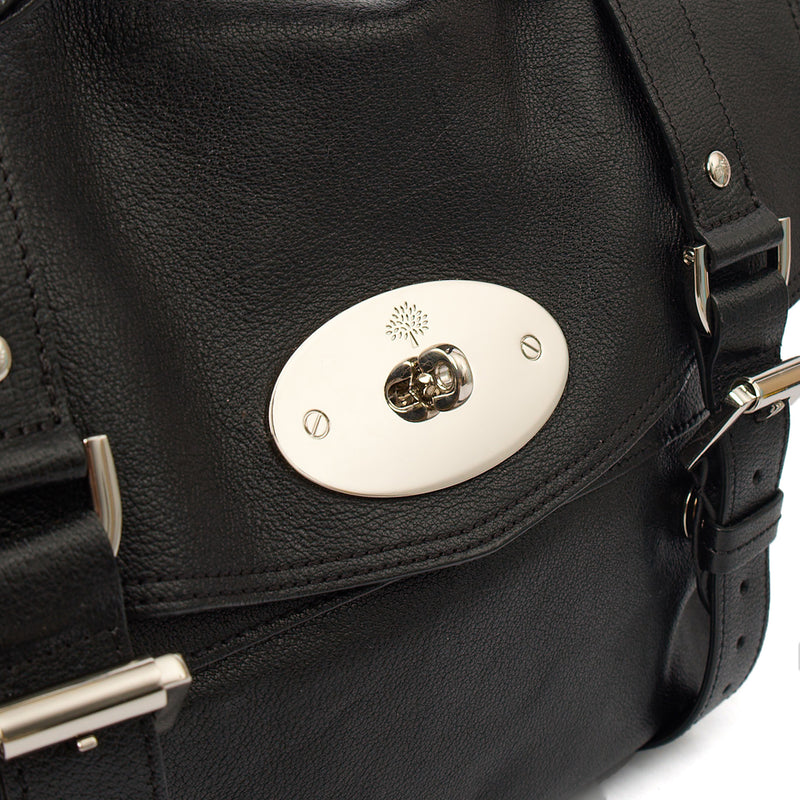Picture of Mulberry Satchel Alexa in Black, Calfskin Leather