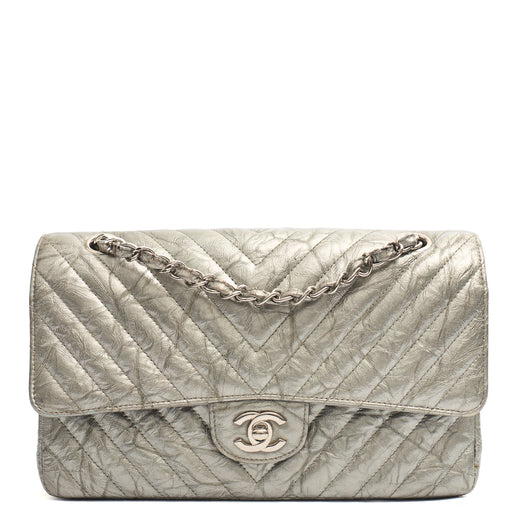 Picture of Chanel Shoulder Bag Classic Double Flap - Medium in Metallic, Patent Leather