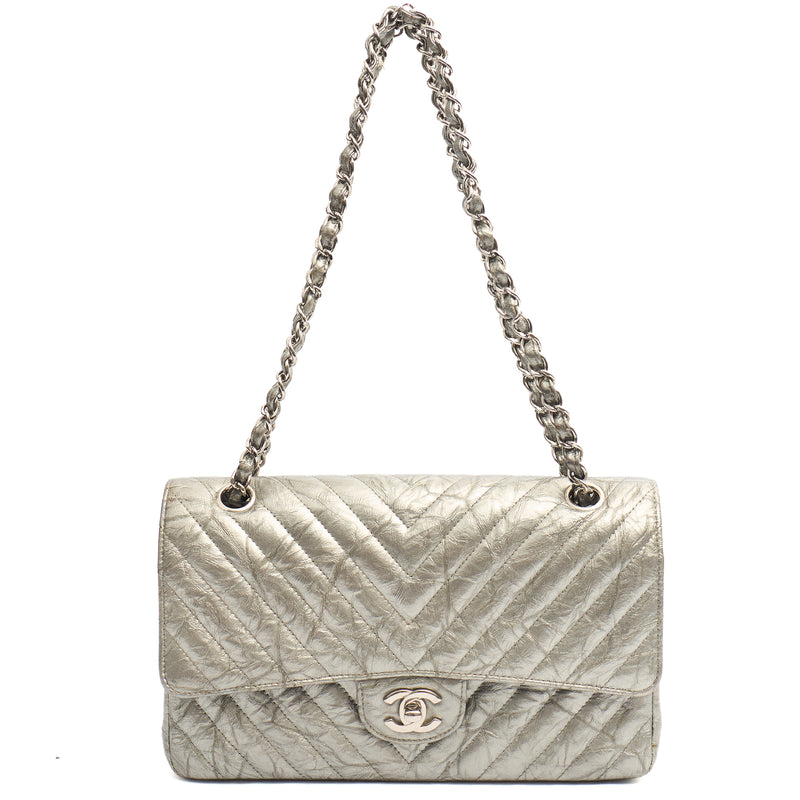 Picture of Chanel Shoulder Bag Classic Double Flap - Medium in Metallic, Patent Leather