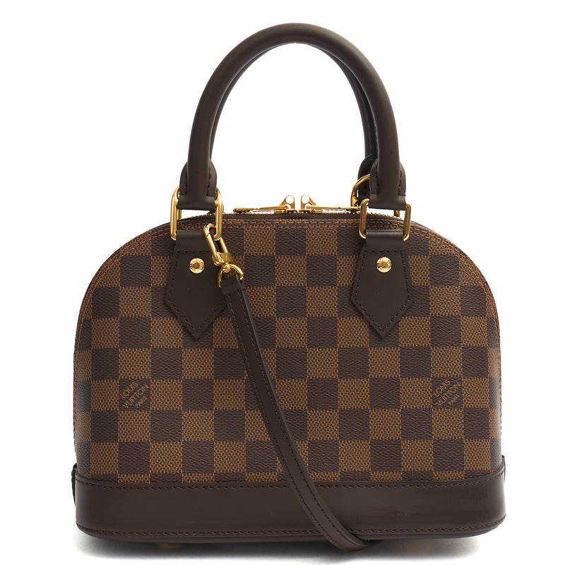 Picture of Louis Vuitton Top Handle Alma BB in Damier Ebene, Canvas