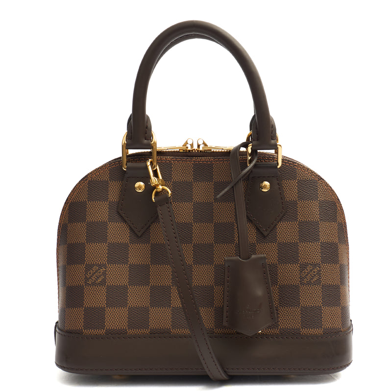 Picture of Louis Vuitton Top Handle Alma BB in Damier Ebene, Canvas