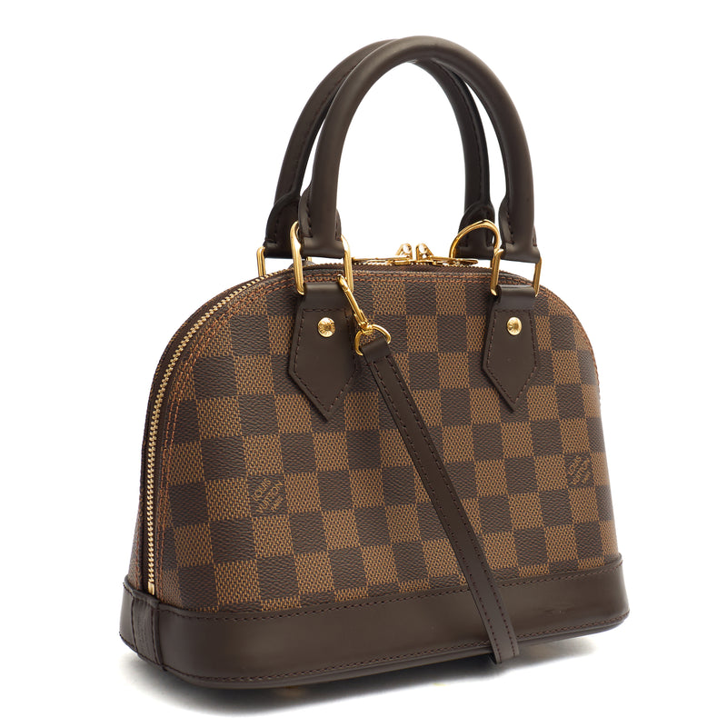 Picture of Louis Vuitton Top Handle Alma BB in Damier Ebene, Canvas