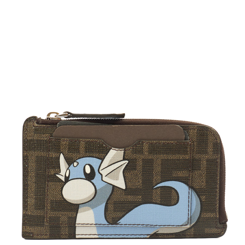 Picture of Fendi Clutch Compact Wallet in Brown Jacquard FF, Leather