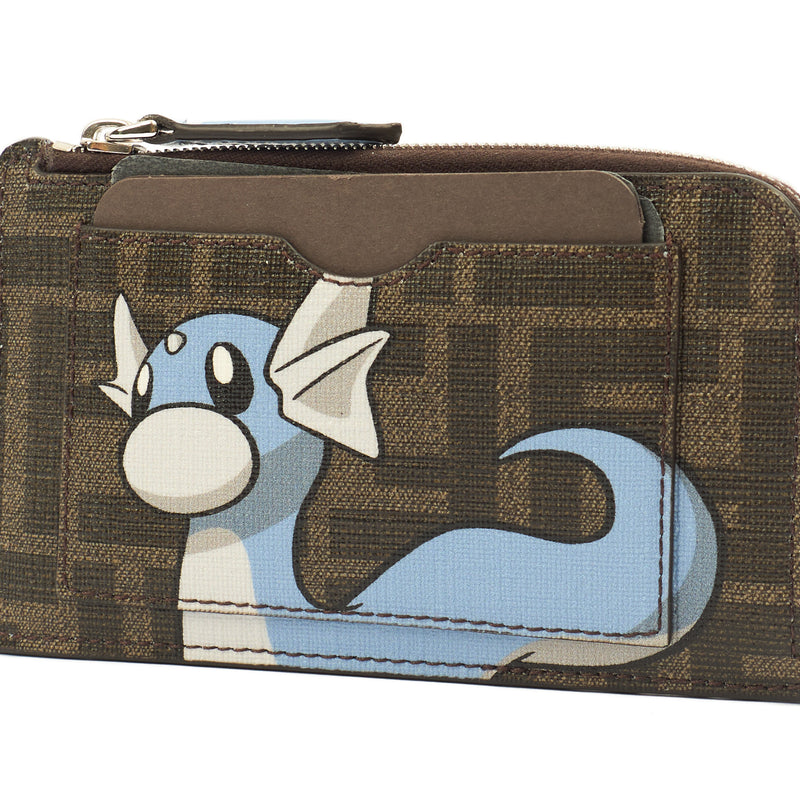 Picture of Fendi Clutch Compact Wallet in Brown Jacquard FF, Leather