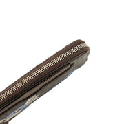 Picture of Fendi Clutch Compact Wallet in Brown Jacquard FF, Leather