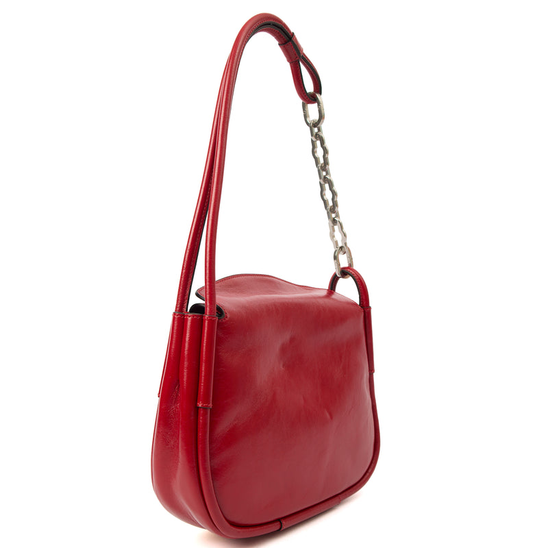 Picture of Mulberry Shoulder Bag Link Shoulder Bag in Lancaster Red, Leather