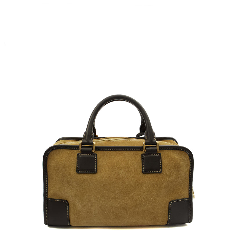 Picture of Loewe Top Handle Amazona 28 in Brown, Suede