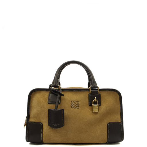 Picture of Loewe Top Handle Amazona 28 in Brown, Suede