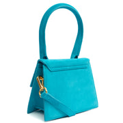 Picture of Jacquemus Top Handle Le Chiquito Moyen in Blue, Suede