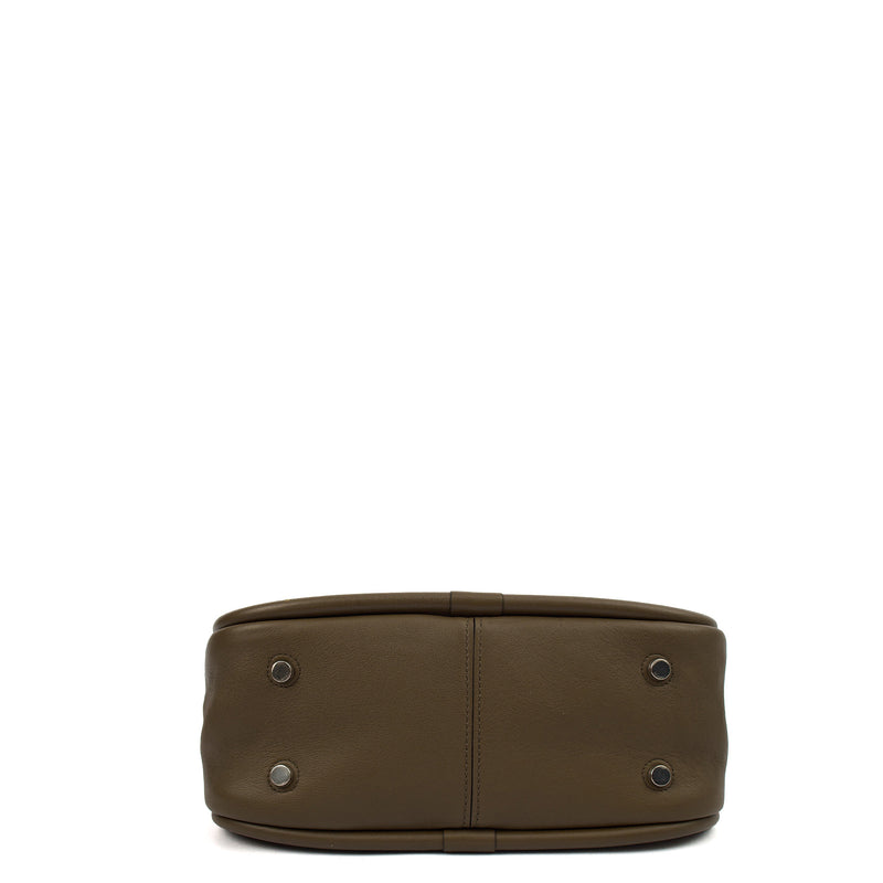 Picture of Mulberry Tote Leighton in Dark Palm, Calfskin Leather