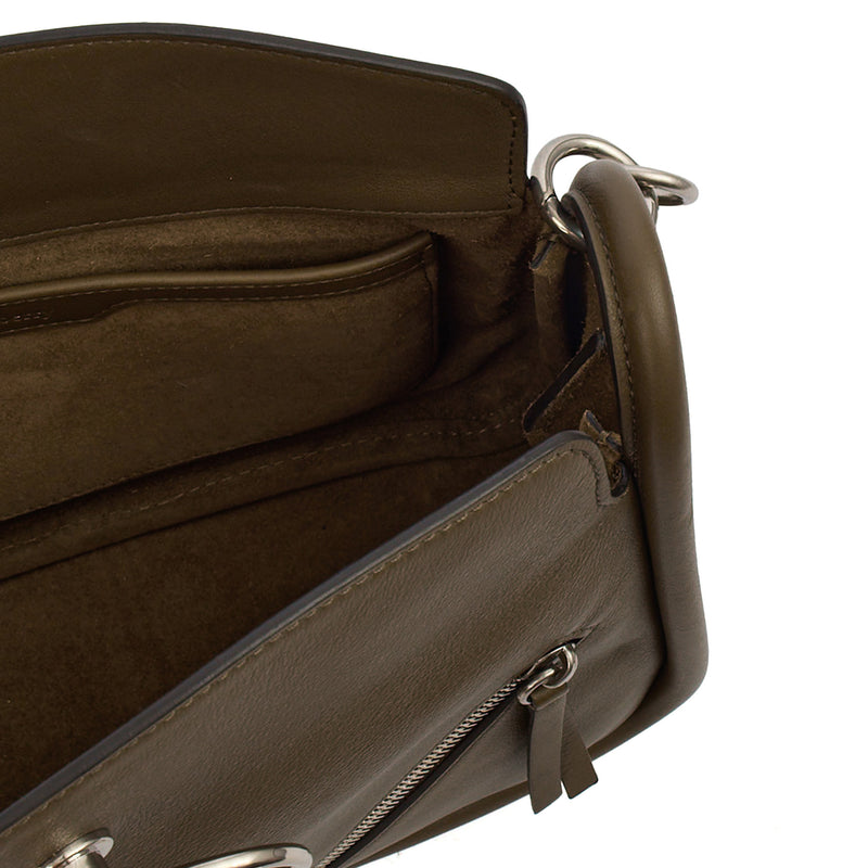 Picture of Mulberry Tote Leighton in Dark Palm, Calfskin Leather