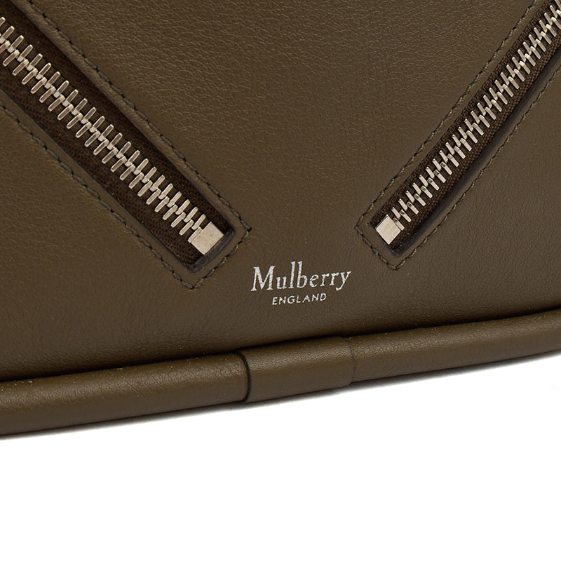 Picture of Mulberry Tote Leighton in Dark Palm, Calfskin Leather