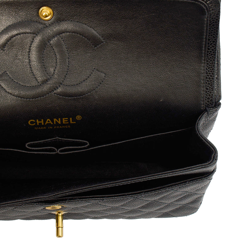 Picture of Chanel Cross Body Classic Double Flap - Medium in Black, Caviar Leather
