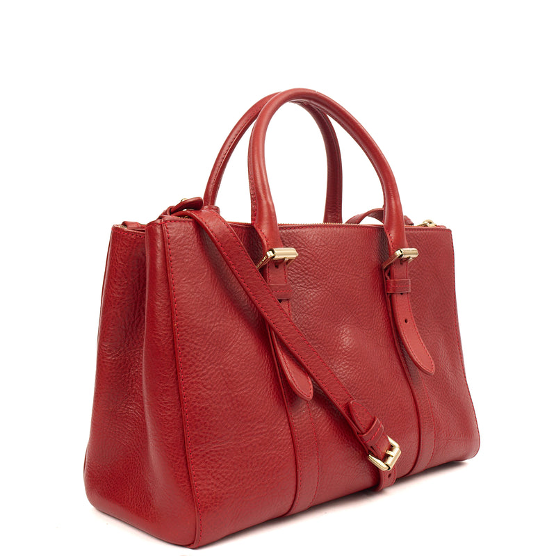 Picture of Mulberry Tote Bayswater Double Zip Tote - Small in Scarlett, Leather