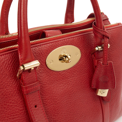 Picture of Mulberry Tote Bayswater Double Zip Tote - Small in Scarlett, Leather