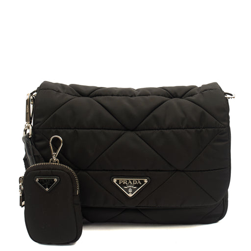 Picture of Prada Cross Body Padded Re-Nylon Shoulder Bag in Black, Nylon