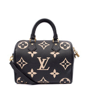 Picture of Louis Vuitton Top Handle Speedy Bandouliere 25 in Black, Empreinte Leather
