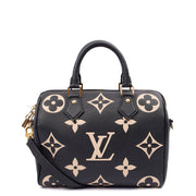 Picture of Louis Vuitton Top Handle Speedy Bandouliere 25 in Black, Empreinte Leather
